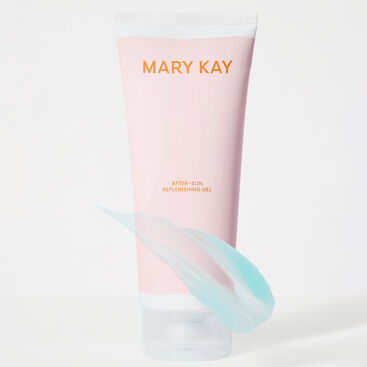 Bottle of Mary Kay&reg; After-Sun Replenishing Gel standing on its cap