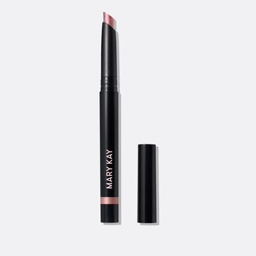 The Shimmer Eye Shadow Stick in shade Pink Prisms stands on a white background with the cap off, clearly showing the slanted tip and shade.&nbsp;