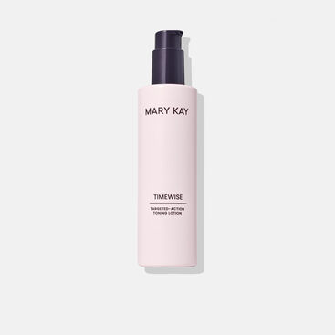 Bottle of TimeWise TargetedAction Toning Lotion standing against plain background
